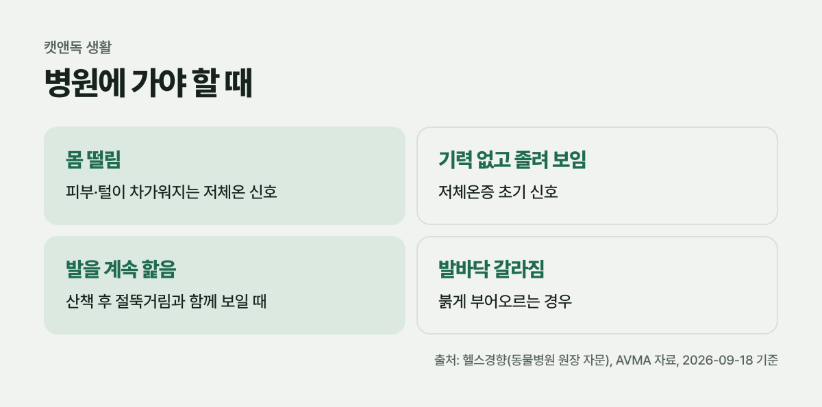 병원에 가야 할 때