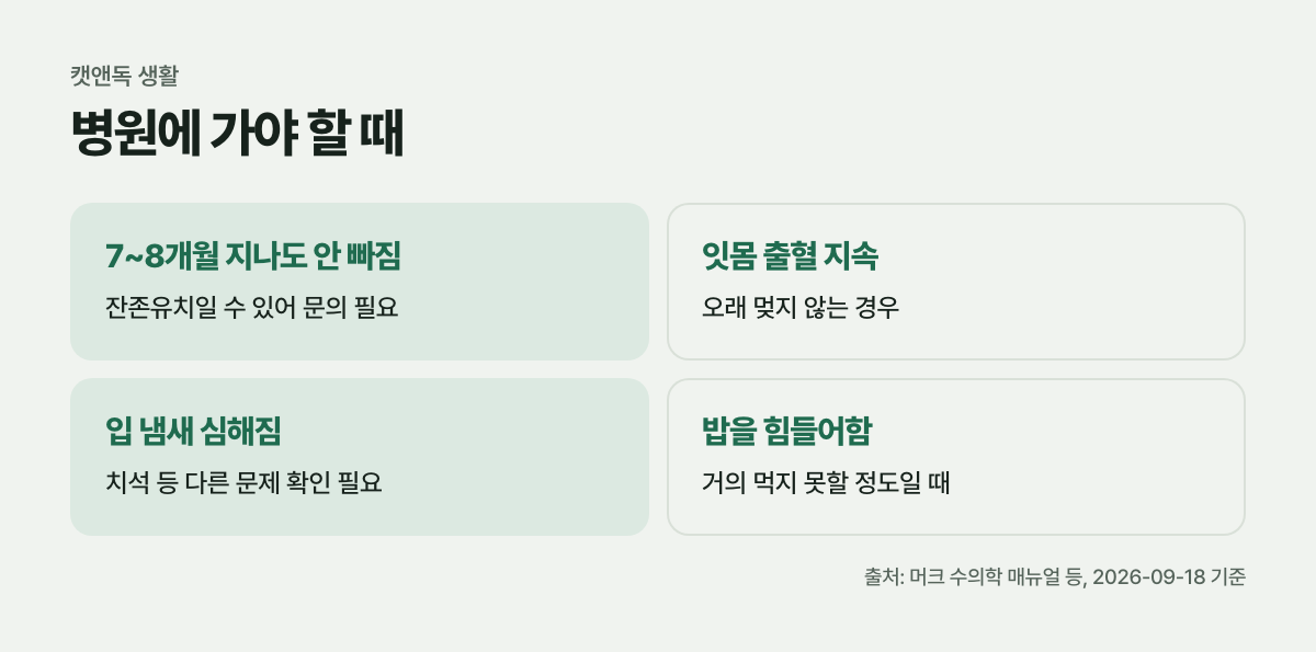 병원에 가야 할 때